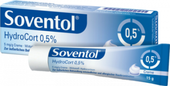 Soventol Hydrocortisonacetat  0,5% Creme Produktabbildung