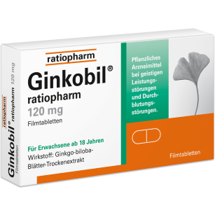 Ginkobil Ratiopharm 120mg Produktabbildung
