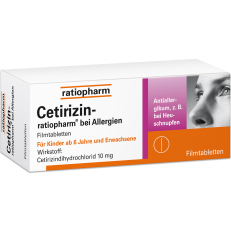 Cetirizin ratiopharm 10 mg 100 ST Produktabbildung